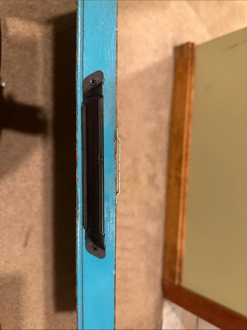 Painted Wooden Type Setting drawer Case in Teal